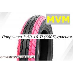 Моторезина 3.50-10 TL (6005) "MOTOTECH" красная
